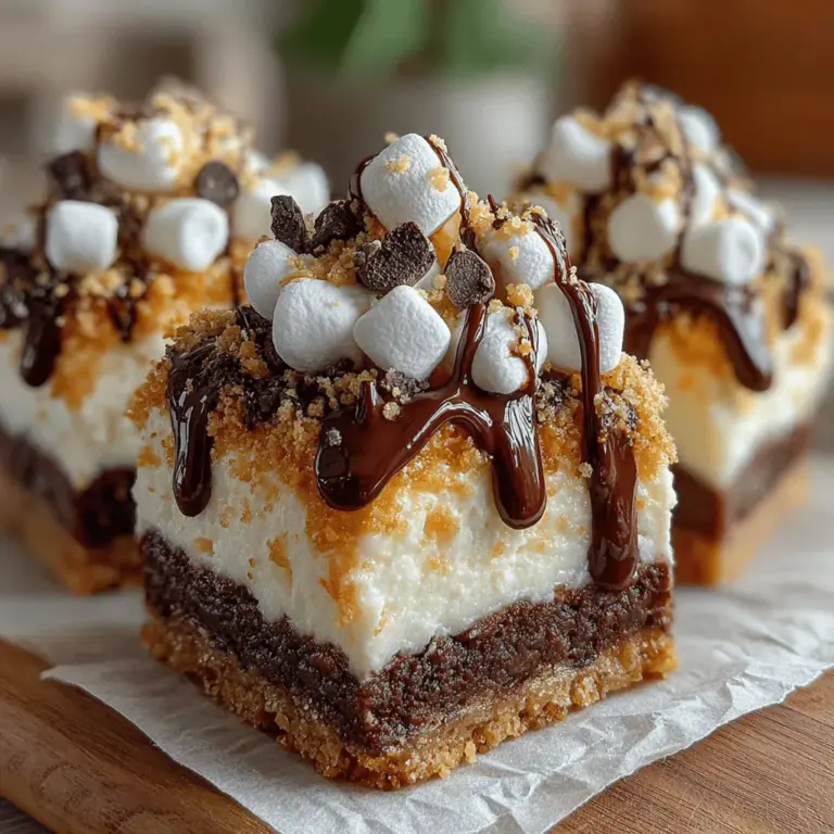 The scent of toasted marshmallows mingling with the crackle of a campfire is a timeless experience that transports many of us back to carefree summer nights spent with friends and family. S’mores—a delightful combination of graham crackers, melted chocolate, and gooey marshmallows—are a staple of outdoor gatherings, evoking feelings of nostalgia and warmth. However, enjoying this classic treat doesn’t always require a campfire. Enter the No-Bake S’mores Fudge Bars, a delectable twist on the traditional s’mores that captures all the beloved flavors while being incredibly easy to prepare in the comfort of your own kitchen.