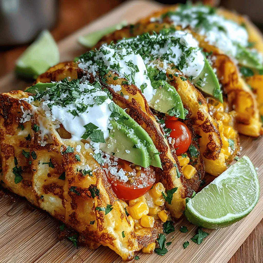 In the world of culinary innovation, waffle tacos have emerged as a delightful fusion of textures and flavors that tantalize the taste buds. This whimsical twist on traditional tacos combines the comforting, fluffy goodness of waffles with the savory, satisfying elements of taco fillings, resulting in a dish that is both fun and functional. Crispy Sweet Corn & Herb Waffle Tacos take this concept a step further by incorporating the sweetness of fresh corn and the aromatic qualities of herbs, creating a versatile dish that appeals to both savory and sweet cravings.