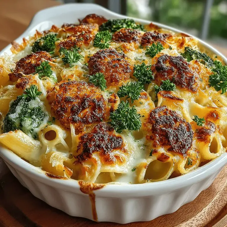 In the realm of comforting, hearty dishes, the Creamy Broccoli Almondine Pasta Bake stands out as a delightful choice for families and gatherings alike. This dish elegantly combines the wholesome goodness of broccoli with the rich creaminess of a homemade sauce, complemented by the nutty crunch of toasted almonds. Not only does this recipe provide a delicious and filling meal, but it also delivers essential nutrients, making it a standout option for both busy weeknights and cozy weekend dinners.