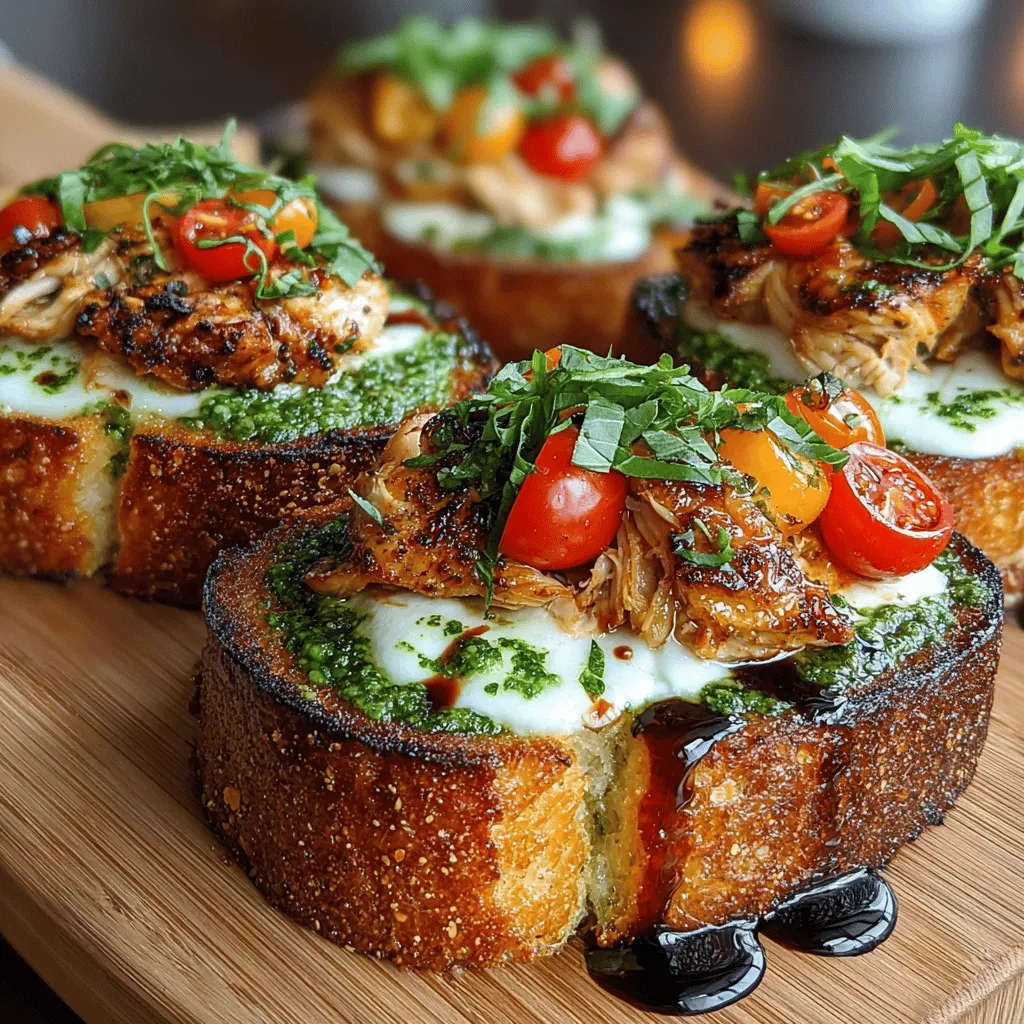 Delight your taste buds with a comforting yet sophisticated dish: Pesto Chicken and Tomato Toast Melts. This recipe transforms simple ingredients into an irresistible meal that is perfect for lunch, dinner, or even a snack. The combination of creamy mozzarella, vibrant basil pesto, and the juicy burst of cherry tomatoes creates a symphony of flavors that is both satisfying and refreshing. Not only is this dish easy to prepare, but it also utilizes rotisserie chicken, making it an ideal solution for busy weeknights when time is of the essence.