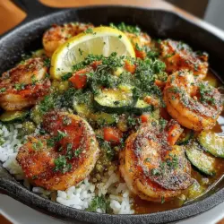 Garlic Butter Shrimp Zucchini Rice