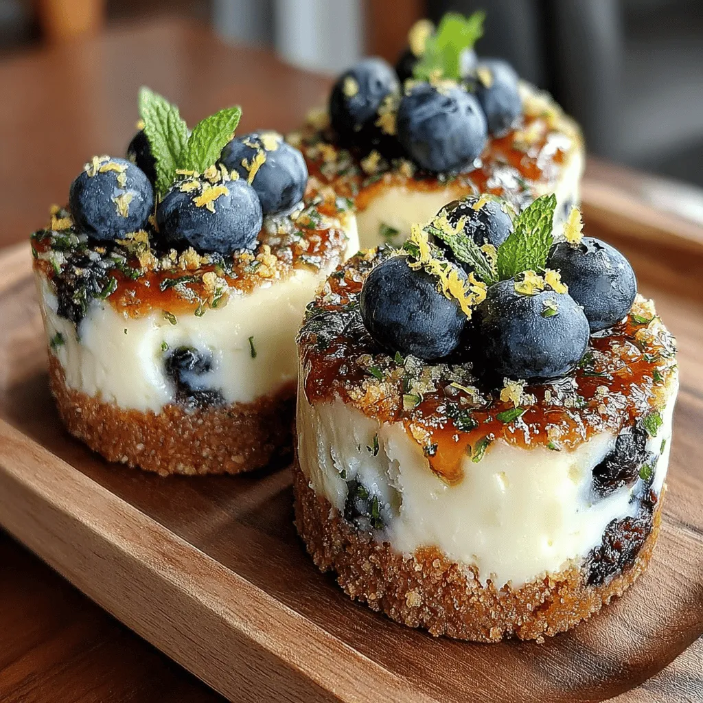 Delightful and refreshing, Blueberry Bliss Bites are the perfect dessert to satisfy your sweet tooth while offering a burst of fruity flavor. These mini cheesecakes combine a creamy filling infused with fresh blueberries and zesty lemon, all nestled atop a crumbly graham cracker crust. The combination of the tartness from the blueberries and the brightness of lemon makes every bite a joyful experience. Whether you’re hosting a gathering or simply treating yourself to a delicious homemade treat, this recipe offers both simplicity and elegance. In this article, we’ll explore the ingredients, preparation steps, and the magic of flavors that come together in this delightful dessert.