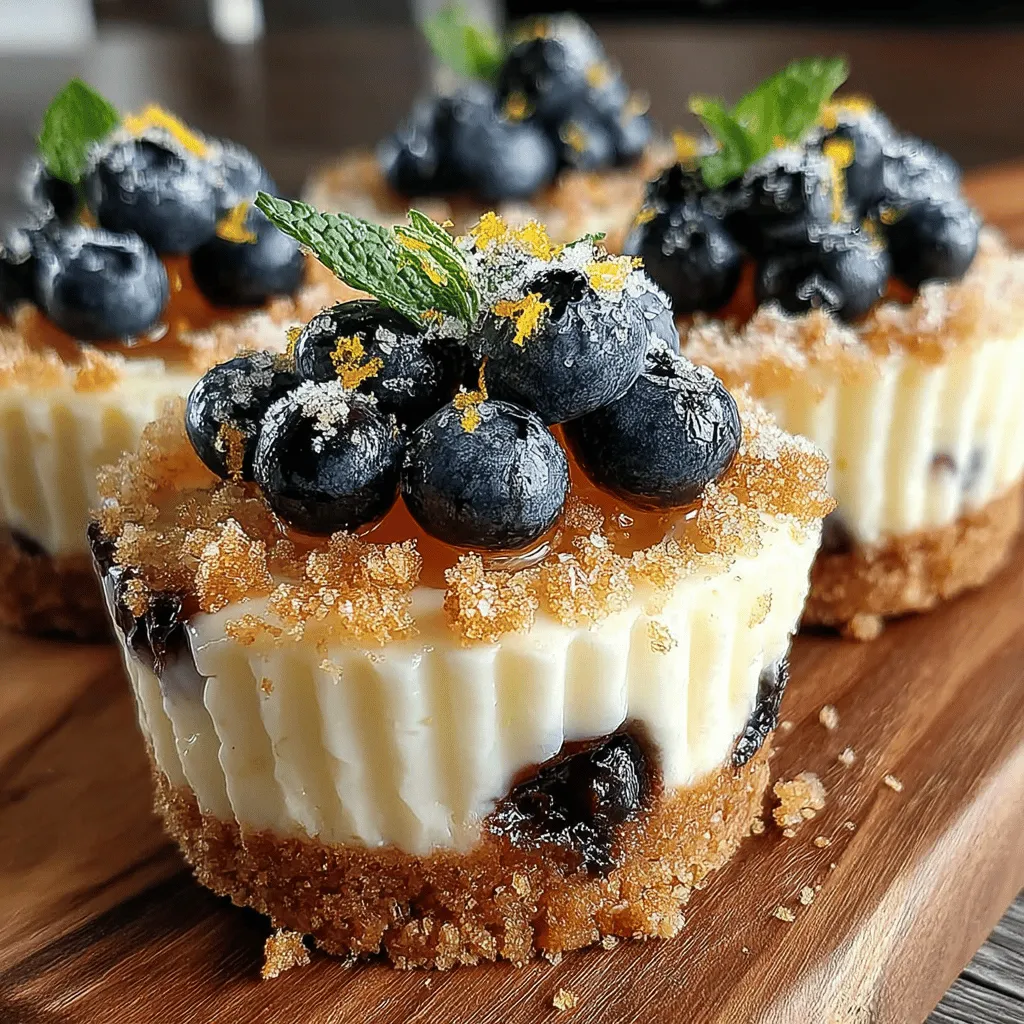 Delightful and refreshing, Blueberry Bliss Bites are the perfect dessert to satisfy your sweet tooth while offering a burst of fruity flavor. These mini cheesecakes combine a creamy filling infused with fresh blueberries and zesty lemon, all nestled atop a crumbly graham cracker crust. The combination of the tartness from the blueberries and the brightness of lemon makes every bite a joyful experience. Whether you’re hosting a gathering or simply treating yourself to a delicious homemade treat, this recipe offers both simplicity and elegance. In this article, we’ll explore the ingredients, preparation steps, and the magic of flavors that come together in this delightful dessert.