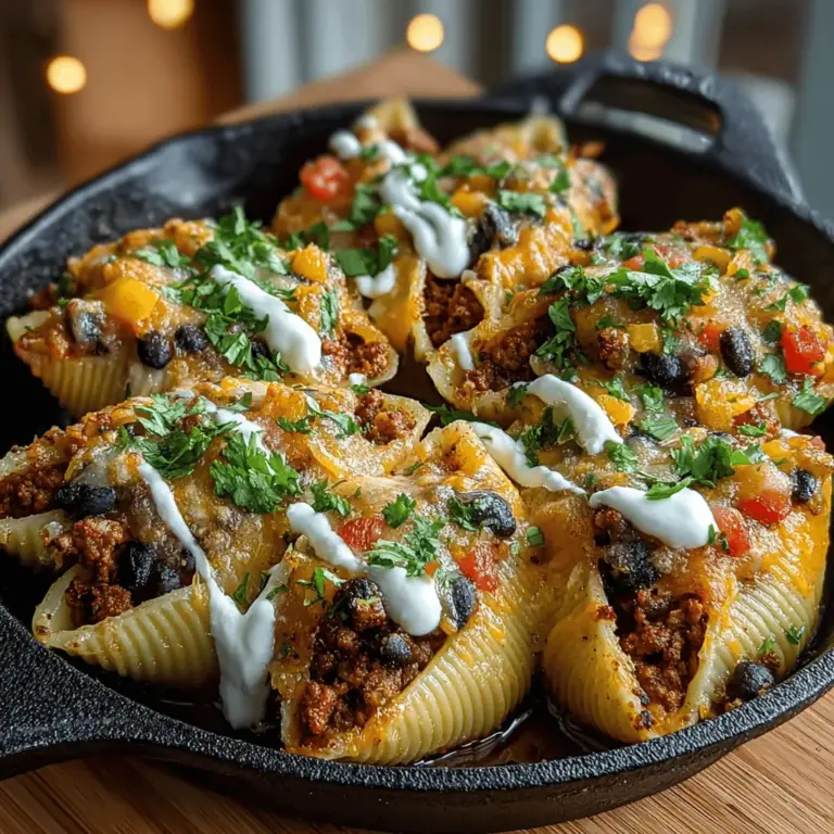 If you're searching for a dish that brings together a delightful fusion of flavors, look no further than Spicy Chili Chicken Pasta Stuffed Shells. This recipe combines the comforting essence of pasta with a zesty, protein-packed filling that is sure to be a hit at family dinners or gatherings. With each bite, you’ll experience a medley of bold spices and wholesome ingredients that cater to various dietary preferences. The balance of lean protein, fiber, and vibrant flavors makes this dish not just satisfying but also nutritious, allowing you to indulge without guilt.