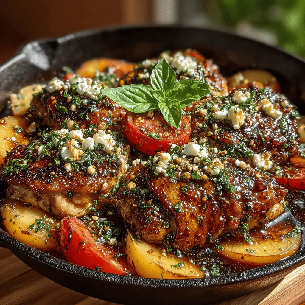 To start, we need to focus on the chicken, the star of our Peachy Chicken Delight Skillet. Searing chicken properly is crucial for achieving that perfect golden-brown crust which not only enhances the dish's visual appeal but also builds flavor.