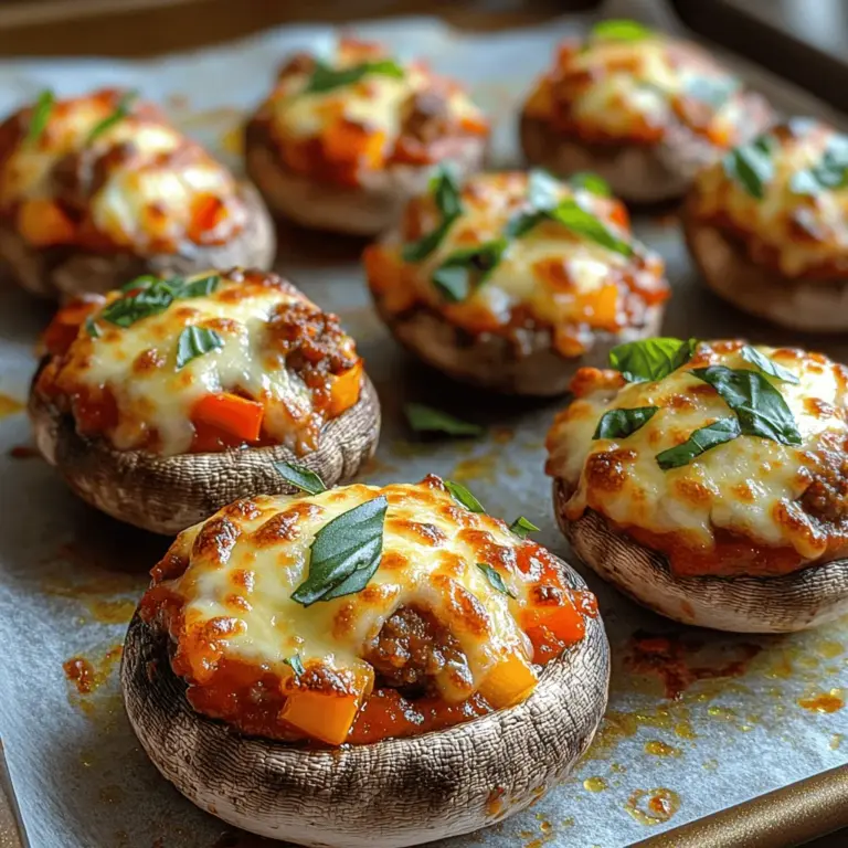 When it comes to appetizers that are sure to impress, Mini Pizza Stuffed Mushrooms are a delightful option that brings together the beloved flavors of pizza and the earthy goodness of mushrooms. Whether you're hosting a party, gearing up for game night, or simply looking to spice up a family dinner, these bite-sized treats are a crowd-pleaser. Their versatility allows for a range of variations, making them suitable for different dietary preferences and occasions. Plus, they offer a unique way to enjoy the classic pizza experience without the carbs of a traditional crust.
