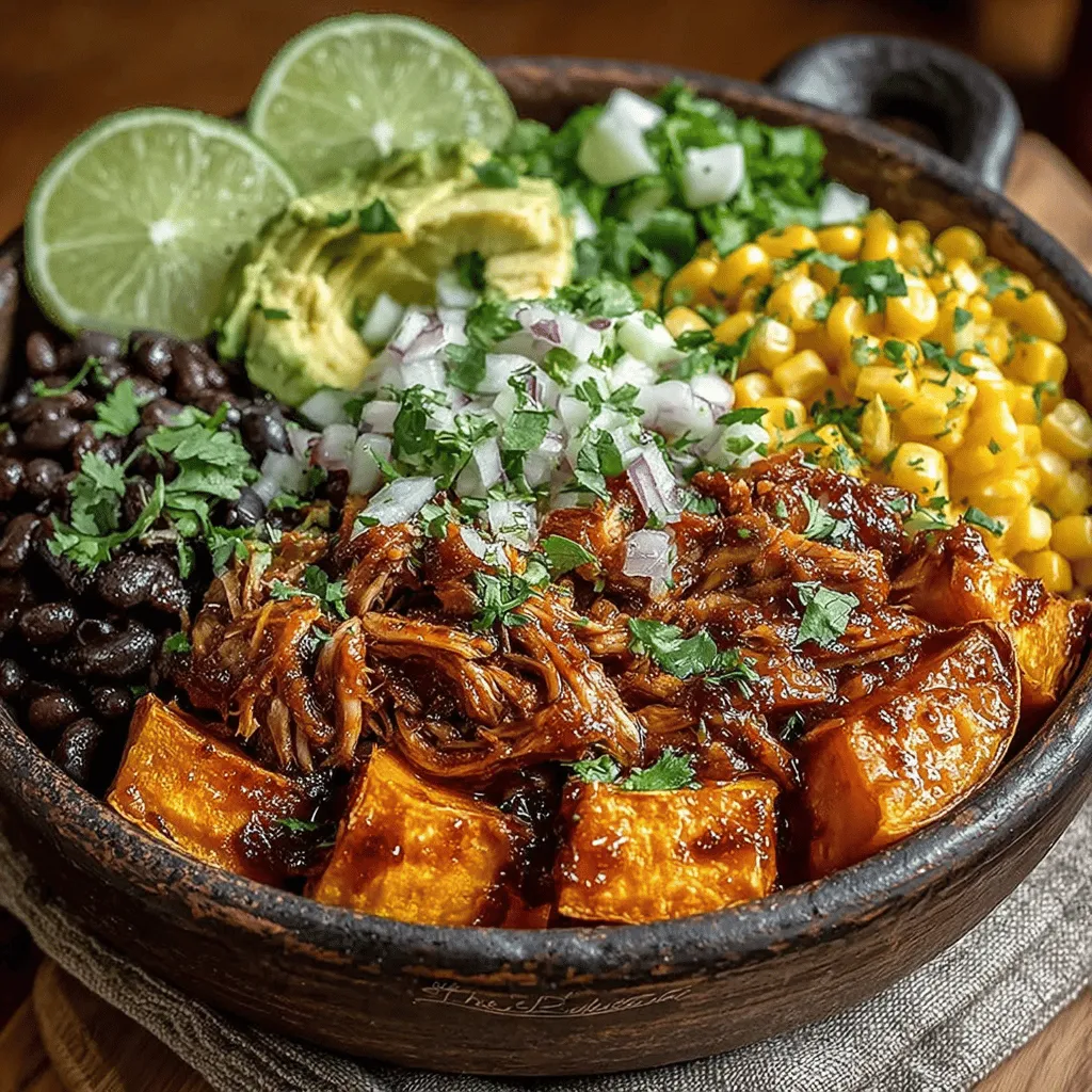 BBQ Chicken Sweet Potato Bowls are a delightful culinary creation that marries the smoky richness of barbecue chicken with the natural sweetness of roasted sweet potatoes. This dish is not only a feast for the taste buds but also a vibrant showcase of healthy ingredients that can be customized to suit various dietary preferences and occasions. Whether you're preparing a family dinner, meal prep for the week, or a dish to impress friends at a gathering, these bowls offer an appealing and satisfying option that checks all the boxes for flavor and nutrition.
