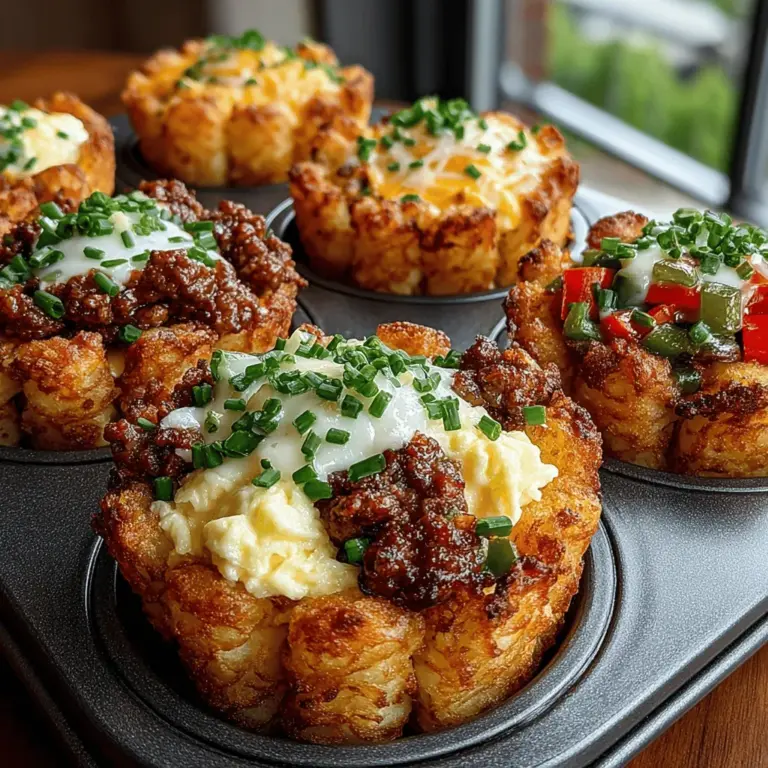 Breakfast is often hailed as the most important meal of the day, and for good reason. It sets the tone for the hours ahead, fueling our bodies and minds with energy and nutrition. In recent years, there has been a growing trend towards breakfast dishes that not only offer convenience but also boast a delightful explosion of flavor. One such dish that has captured the hearts and appetites of many is the Mini Tater Tot Breakfast Nests. This innovative twist on traditional breakfast options combines the beloved crispy texture of tater tots with wholesome ingredients, creating a meal that is both fun and satisfying.