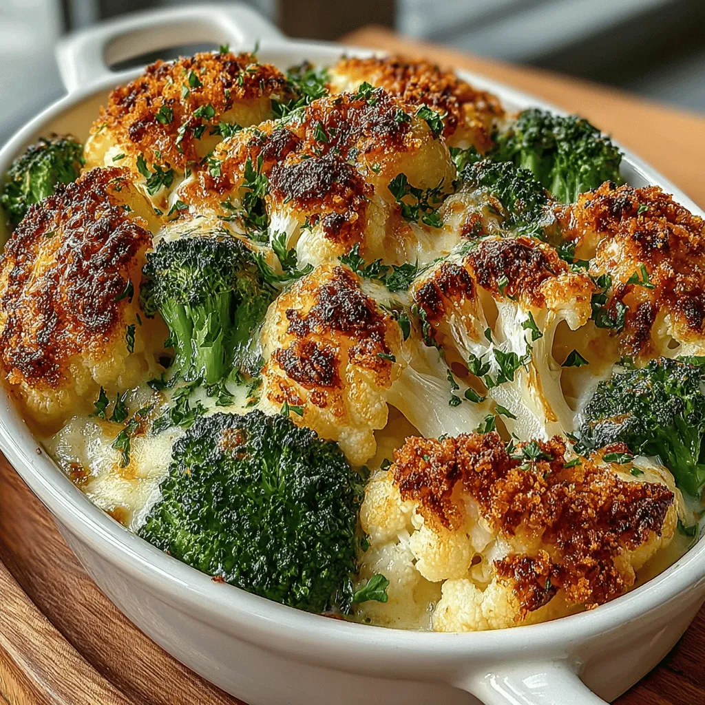 If you're looking for a hearty, nutritious dish that can please both kids and adults alike, look no further than the Cheesy Cauliflower Broccoli Bake. This delightful recipe brilliantly combines the earthiness of vegetables with the indulgence of cheese, creating a comforting meal that's perfect for family dinners or gatherings. The appeal of this dish lies not only in its rich and creamy texture but also in its ability to sneak in healthy vegetables, making it a guilt-free indulgence.