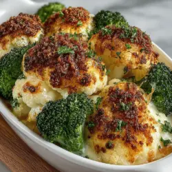 Cheesy Cauliflower Broccoli Bake: A Comforting Delight