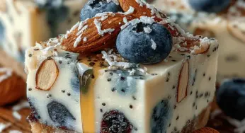 Frozen Yogurt Almond Poppyseed Bars Recipe