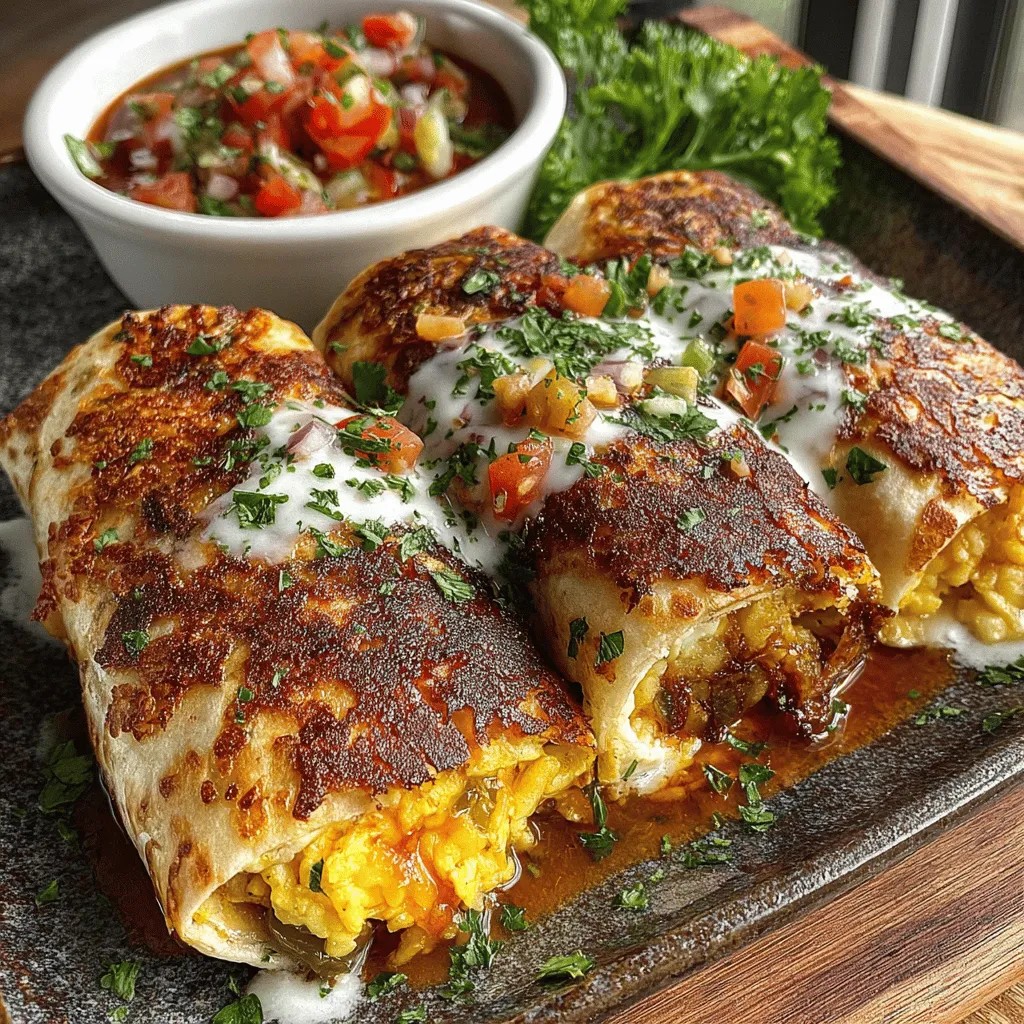 The Hatch Green Chili Egg Breakfast Burrito is a delightful morning treat that combines the rich flavors of scrambled eggs and the unique heat of Hatch green chilies, all wrapped up in a soft tortilla. This dish has gained tremendous popularity, not only for its delicious taste but also for its convenience, making it a favorite choice for busy mornings or leisurely brunches. The breakfast burrito's versatility allows home cooks to customize it with various ingredients, accommodating different palates and dietary preferences.