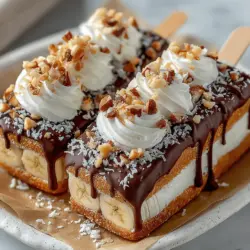 To create the heavenly chocolate coating for your Choco-Banana Bliss Pops, start by melting your chocolate chips. For a silky-smooth finish, it’s essential to use a combination of chocolate chips and coconut oil. The coconut oil not only helps the chocolate melt evenly but also adds a subtle richness to the final product.