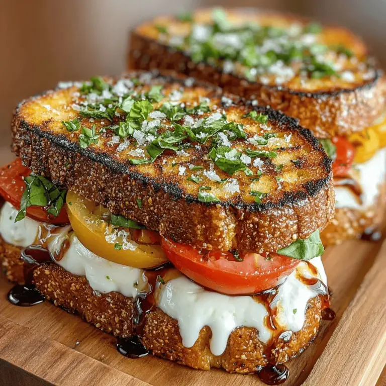 The Eggplant Caprese Grilled Sandwich is an enticing culinary creation that reimagines the traditional Caprese salad, a dish celebrated for its simplicity and fresh flavors. By incorporating smoky, grilled eggplant, this sandwich elevates the classic combination of mozzarella, tomatoes, and basil into a hearty, satisfying meal. Whether you’re a lifelong vegetarian or simply looking for a delightful meatless option, this sandwich offers a perfect balance of taste and nutrition.