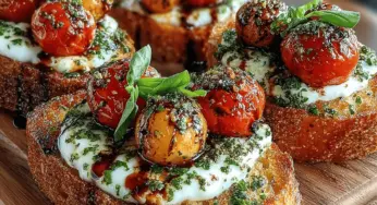 Melty Mini Mozzarella & Tomato Baguette Bites: A Culinary Delight