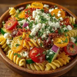 Greek Pasta Salad with Tzatziki Dressing
