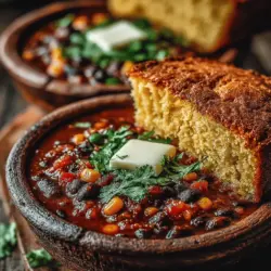 Hearty Slow Cooker Veggie Chili with Cornbread: A Comforting Meal