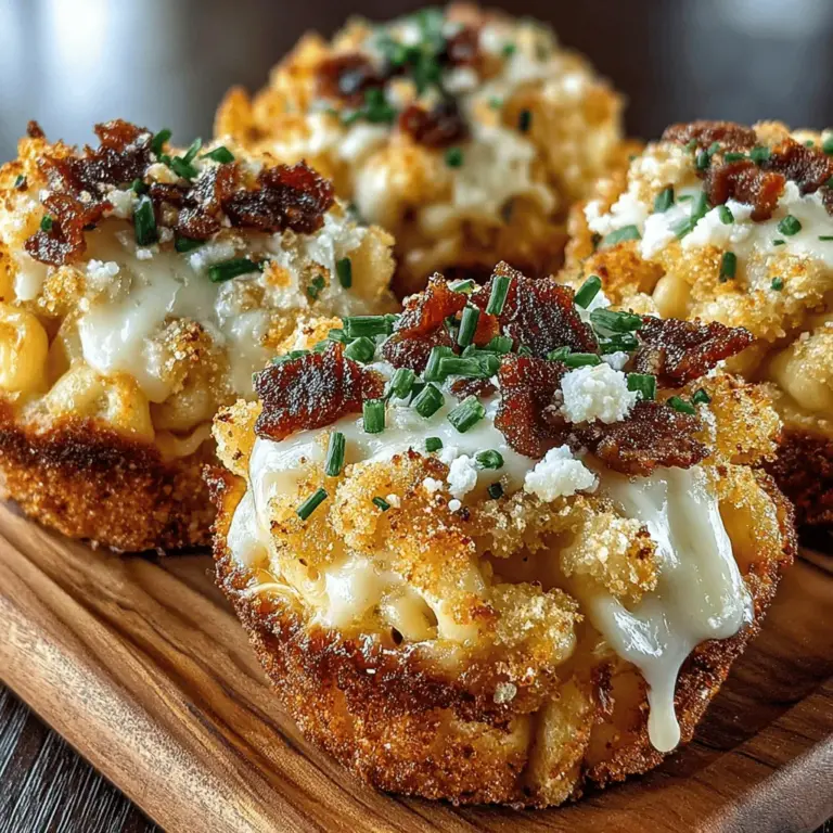 When it comes to comfort food, few dishes hold the same nostalgic appeal as mac and cheese. This beloved classic has evolved over the years, finding its way into various culinary interpretations. One such delightful variation is the Mini Mac & Cheese Bacon Cups, or as we like to call it, Pint-Sized Cheesy Bliss. These charming little cups encapsulate everything that makes mac and cheese so irresistible, while adding an extra layer of gourmet flair with the inclusion of crispy bacon. They are perfect for satisfying your cravings, whether you’re hosting a gathering, enjoying a cozy night in, or looking for a crowd-pleasing snack.