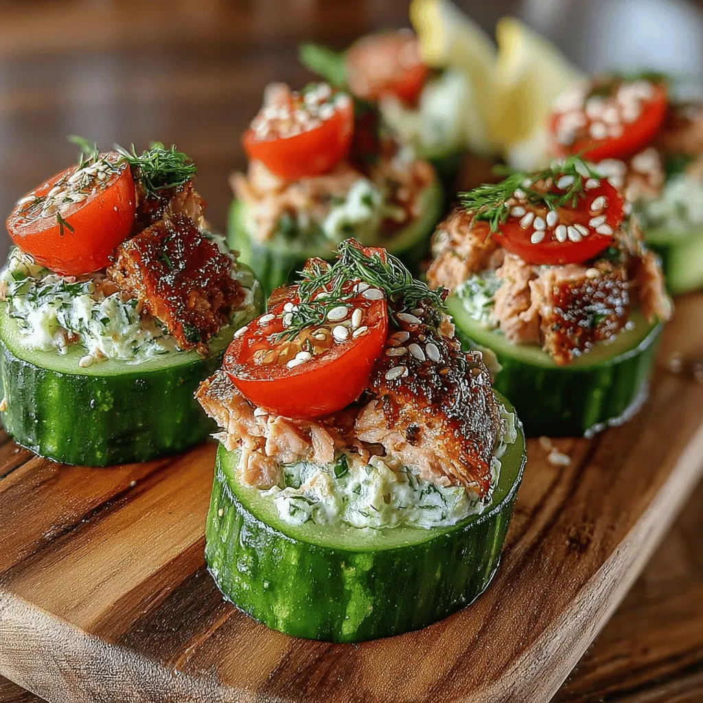 Enhancing the presentation and flavor of your Cucumber Avocado Tuna Boats can elevate them from simply delicious to a feast for the eyes. One of the easiest ways to achieve this is through garnishing. Here are some creative ideas to amp up your dish: