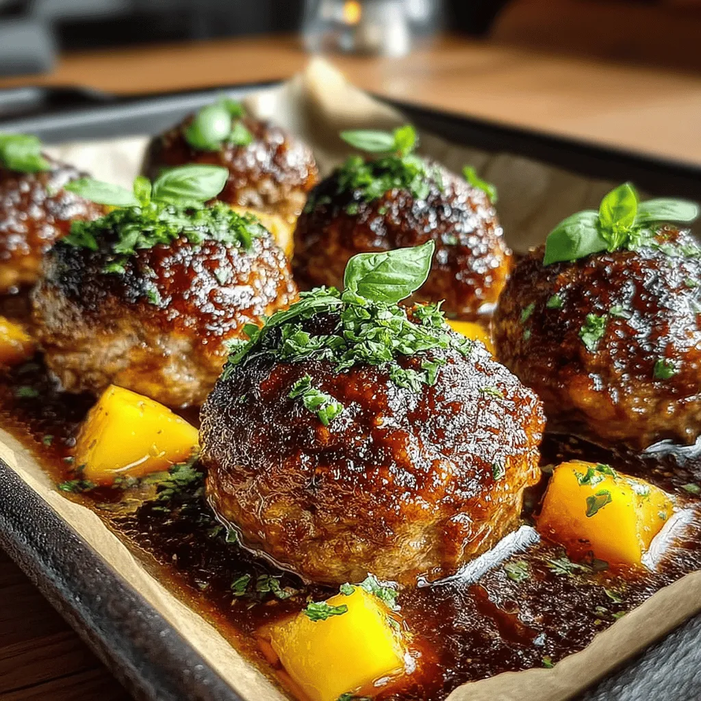 In the culinary world, few dishes can boast the versatility and comfort that meatballs provide. They can be served as an appetizer, main course, or even as part of a gourmet sandwich. However, what sets our recipe for Sweet & Savory Baked Peach Meatballs apart is its unique flavor profile that beautifully marries the sweetness of ripe peaches with the savory richness of ground meat. This delightful dish not only satisfies the palate but also brings a touch of seasonal freshness to the table, making it perfect for a variety of occasions, from casual family dinners to festive gatherings.