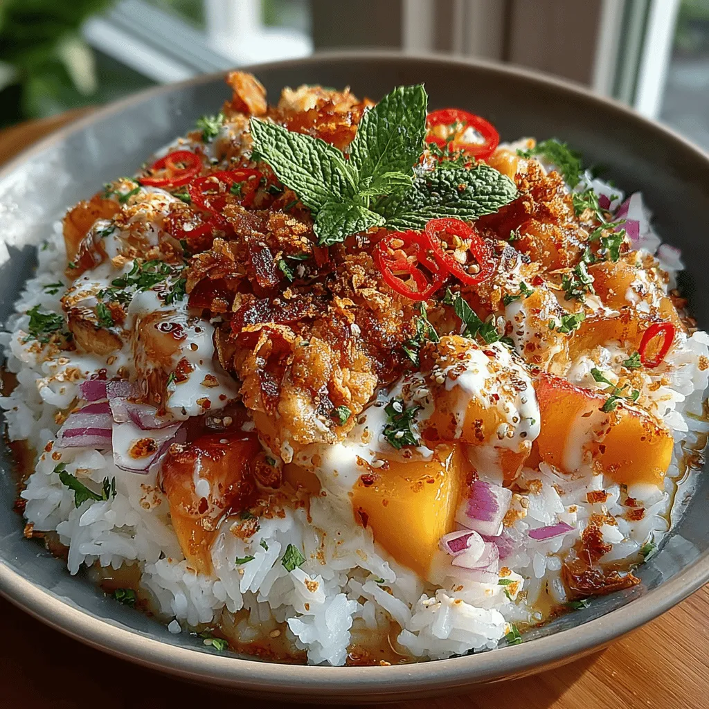 As the warm days of summer approach, the craving for light and refreshing meals intensifies. Enter the Peachy Bliss Rice Bowl, a vibrant and nutritious dish that perfectly encapsulates the essence of summer. This delightful bowl combines the sweetness of ripe peaches with savory elements such as tender chicken or hearty chickpeas, all atop a bed of creamy coconut rice. It’s a dish that celebrates seasonal produce while offering a satisfying meal for various dietary preferences, making it a versatile option for gatherings or a quick family dinner.