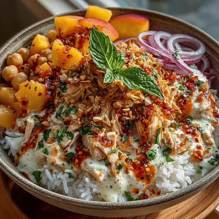 As the warm days of summer approach, the craving for light and refreshing meals intensifies. Enter the Peachy Bliss Rice Bowl, a vibrant and nutritious dish that perfectly encapsulates the essence of summer. This delightful bowl combines the sweetness of ripe peaches with savory elements such as tender chicken or hearty chickpeas, all atop a bed of creamy coconut rice. It’s a dish that celebrates seasonal produce while offering a satisfying meal for various dietary preferences, making it a versatile option for gatherings or a quick family dinner.