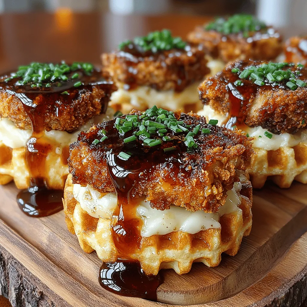 The combination of fried chicken and waffles is a beloved staple of Southern cuisine, known for its delightful blend of savory and sweet flavors. This dish has transcended regional boundaries to become a favorite nationwide, celebrated for its comforting essence and satisfying taste. In recent years, the trend of miniaturizing traditional dishes has gained momentum, making it possible to enjoy classic flavors in bite-sized portions. Enter the Mini Chicken & Waffle Bites—an innovative twist on a traditional favorite that serves as the perfect appetizer or party snack.