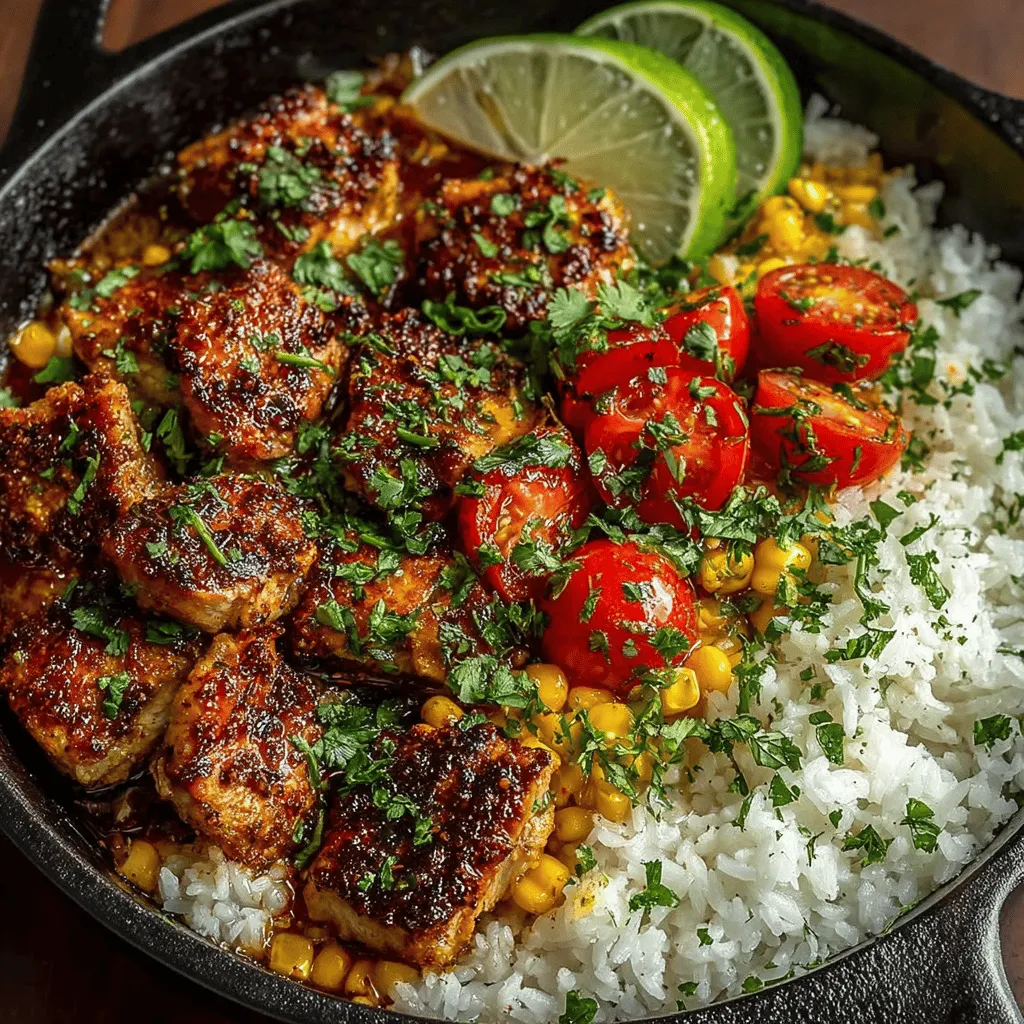 If you're searching for a recipe that perfectly balances bold flavors and comforting satisfaction, look no further than Spicy Hatch Chili Chicken and Rice Skillet. This one-pan wonder brings together juicy chicken thighs, aromatic spices, and the distinctive heat of Hatch green chiles, creating a dish that is both easy to prepare and irresistibly delicious. The combination of tender chicken and fluffy rice, infused with the vibrant flavors of the Southwest, guarantees a satisfying meal that is perfect for busy weeknights or casual gatherings.