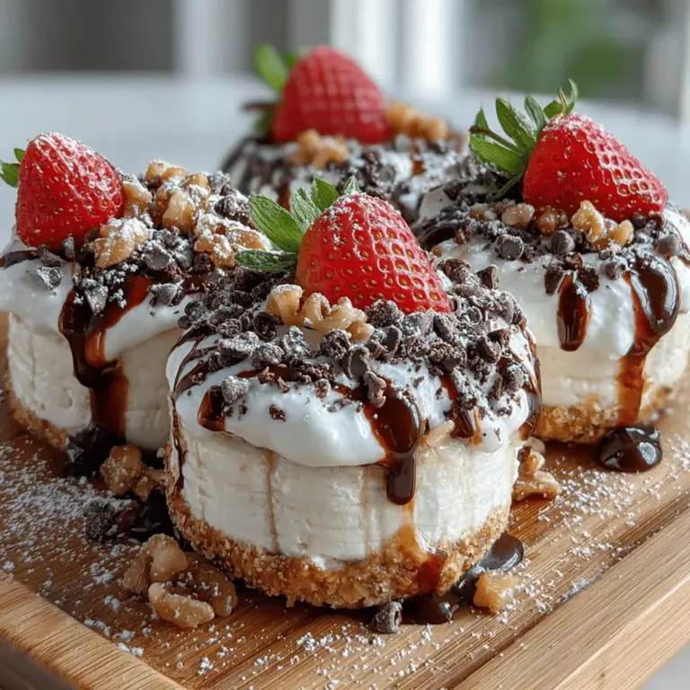 Frozen Yogurt Banana Split Disks offer a delightful and nutritious twist on the classic banana split, making them an ideal treat for both kids and adults. As the temperatures rise, the craving for sweet, cooling desserts often leads us to seek out options that are not only delicious but also healthy. This innovative recipe capitalizes on the natural sweetness of ripe bananas and the creamy texture of Greek yogurt, allowing you to indulge without the guilt associated with traditional ice cream desserts.