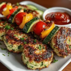 Zucchini Meatball Skewers Recipe