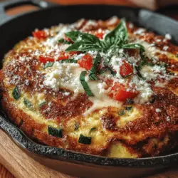 Embark on a culinary adventure with the Zesty Zucchini Tomato Cheddar Frittata, a dish that harmoniously blends fresh vegetables with rich flavors. This versatile frittata is perfect for breakfast, brunch, or a light dinner, making it an excellent choice for any meal of the day. It is not only easy to prepare, but it also offers a nutritional boost, helping you incorporate more vegetables into your diet while satisfying your taste buds.