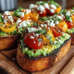 Dive into the vibrant world of flavors with our Grilled Corn and Feta Avocado Toast recipe. This delightful dish marries the creamy texture of ripe avocados with the sweet, smoky notes of grilled corn, all crowned with tangy feta cheese and fresh cherry tomatoes. Whether you’re looking for a satisfying brunch option or a light, nutritious lunch, this recipe delivers on all fronts. Not only is it a feast for the eyes with its bright colors and textures, but it also provides a healthful boost to your day, making it a perfect choice for anyone seeking a balance of taste and nutrition.