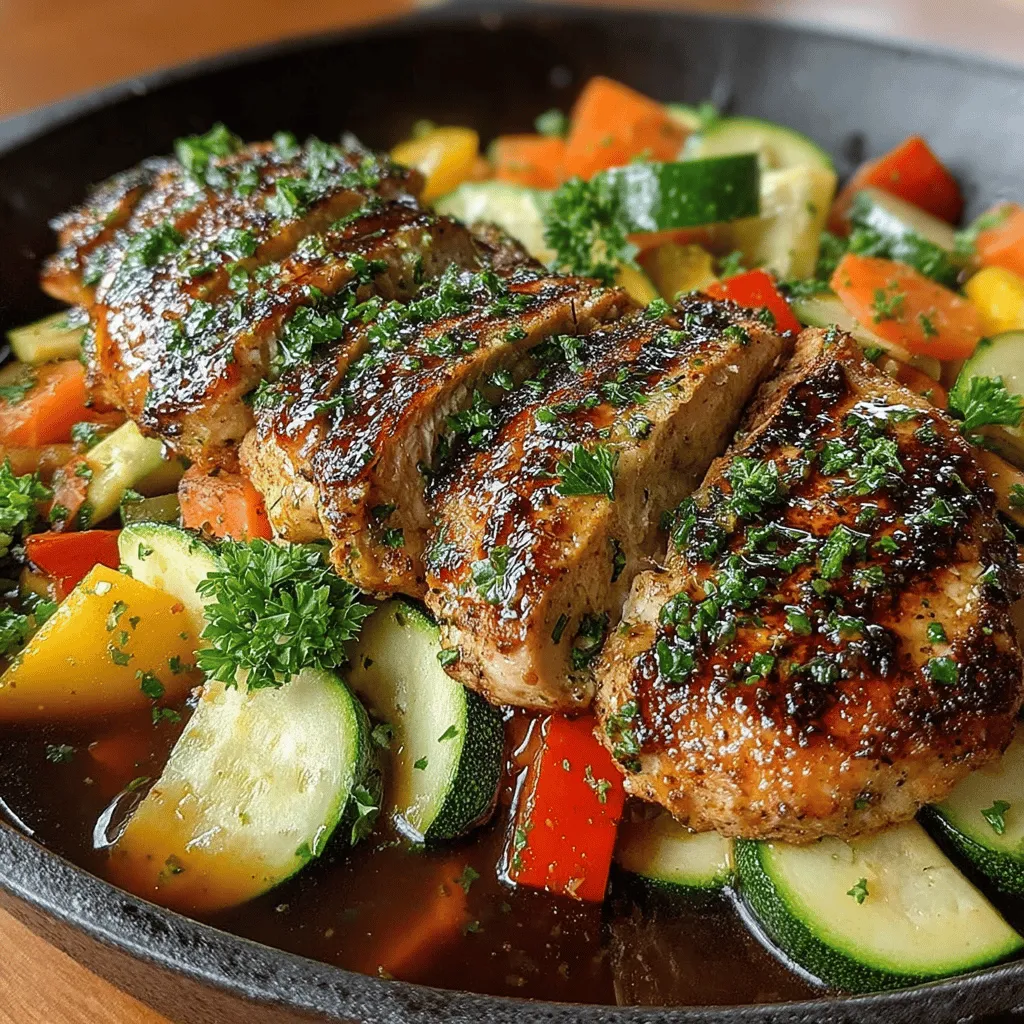 In the realm of quick and healthy weeknight dinners, few recipes can match the allure of Balsamic Bliss Chicken & Veggie Medley. This vibrant dish not only boasts a beautiful array of colors but also delivers a delightful medley of flavors that can satisfy even the pickiest of eaters. Featuring tender, marinated chicken breasts paired with a variety of fresh vegetables, this recipe is a fantastic way to incorporate more nutrients into your diet while enjoying a delicious meal.