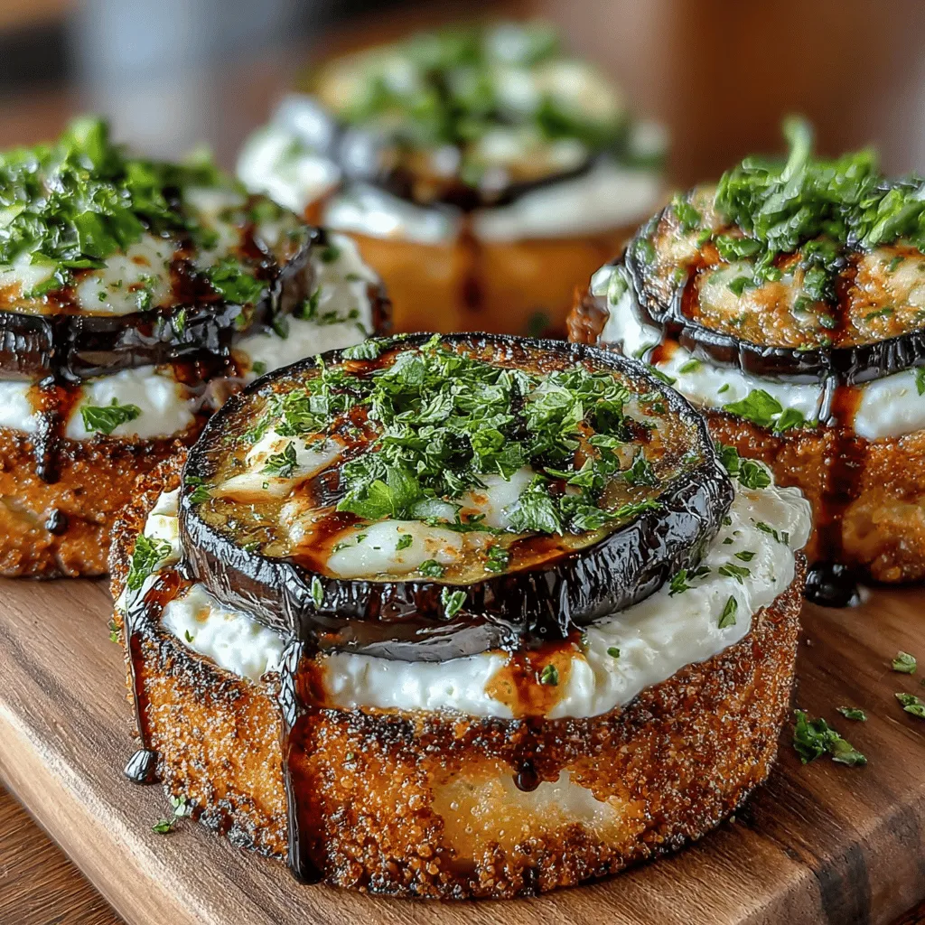 Mini Eggplant Ricotta Flatbreads are a delightful addition to any gathering or weeknight dinner, offering a perfect blend of flavor and nutrition. This dish features tender slices of eggplant, creamy ricotta cheese, and fresh herbs, all brought together on a crispy flatbread base. Whether you’re entertaining guests or simply looking for a quick and healthy meal option, these flatbreads are sure to impress.