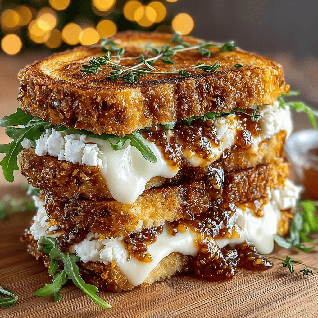 Discover the perfect blend of sweet and savory with our Grilled Fig Jam Sandwich Melt. This delightful sandwich combines the rich flavors of goat cheese and sharp cheddar with the luscious sweetness of fig jam, all nestled between crispy slices of sourdough or ciabatta bread. Ideal for brunch, lunch, or a satisfying snack, this recipe is not only easy to prepare but also a crowd-pleaser. Let’s dive into the details of creating this gourmet sandwich at home.