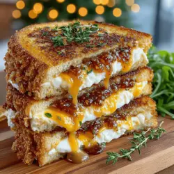 Discover the perfect blend of sweet and savory with our Grilled Fig Jam Sandwich Melt. This delightful sandwich combines the rich flavors of goat cheese and sharp cheddar with the luscious sweetness of fig jam, all nestled between crispy slices of sourdough or ciabatta bread. Ideal for brunch, lunch, or a satisfying snack, this recipe is not only easy to prepare but also a crowd-pleaser. Let’s dive into the details of creating this gourmet sandwich at home.