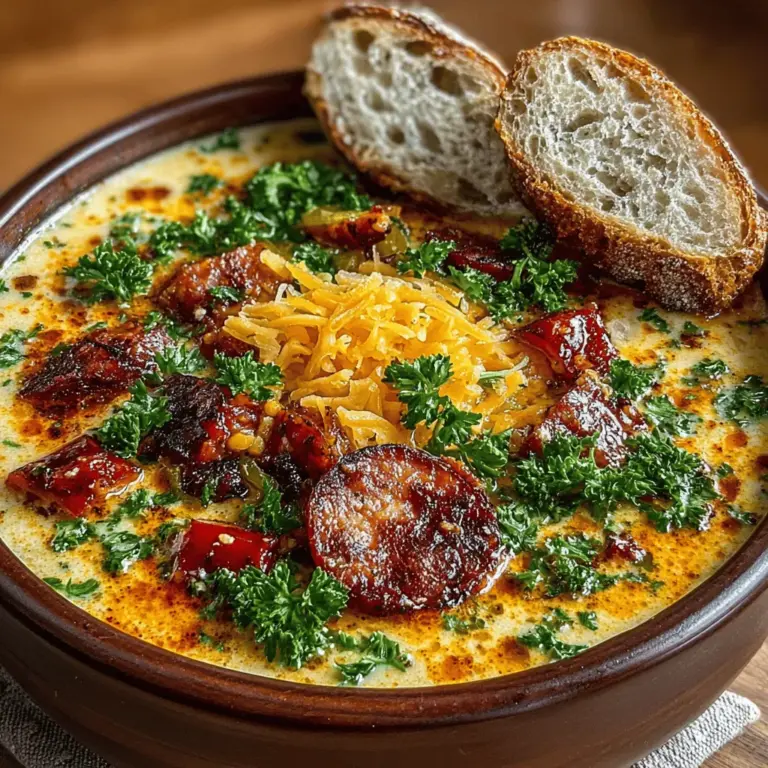 In the world of culinary innovation, few creations are as delightful as the Creamy Charcuterie Board Soup. This unique dish marries the comforting essence of a creamy soup with the rich, diverse flavors found on a classic charcuterie board. It serves as an ideal choice for cozy evenings at home or as a sophisticated option for entertaining guests. Imagine a warm bowl filled with a symphony of tastes—cured meats, savory cheeses, and tangy pickles—coming together to create a meal that is both hearty and playful. Not only is this soup delicious, but it also allows for personal customization, making it a fun, interactive dining experience that can cater to a variety of preferences and dietary choices.