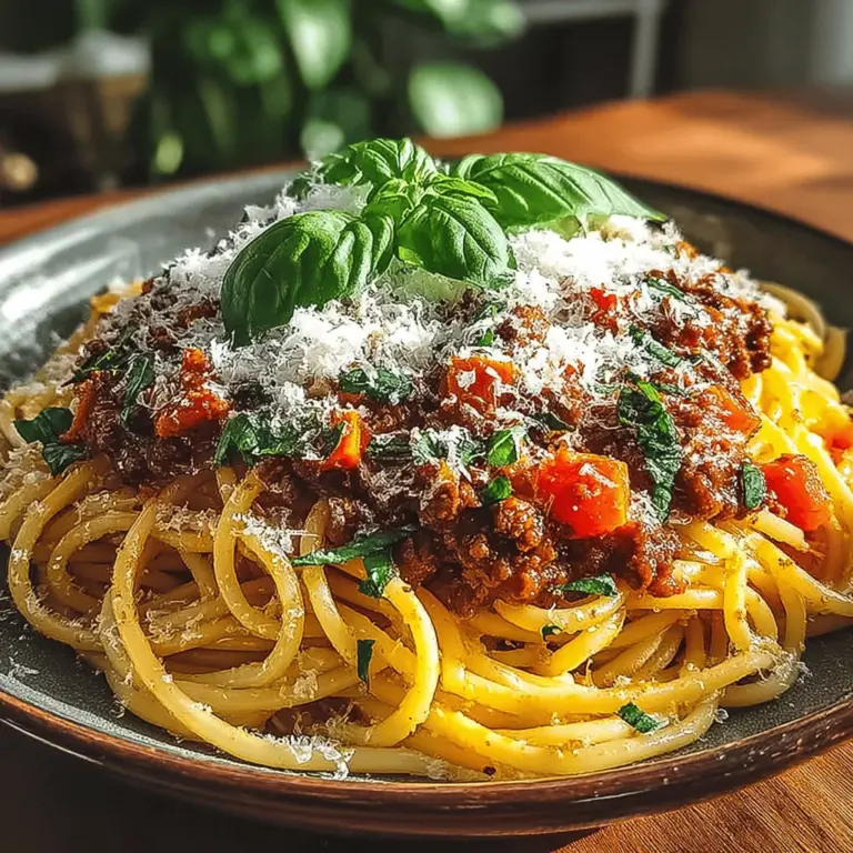 Sautéing is an essential step in creating a rich and flavorful Spaghetti Bolognese. Start by heating a generous amount of olive oil in a large skillet or Dutch oven over medium heat. Once the oil is shimmering, add finely chopped onions and cook them until they become translucent, about 5-7 minutes. To maximize flavor, consider adding a pinch of salt at this stage; it helps draw out moisture from the onions, allowing them to caramelize nicely.