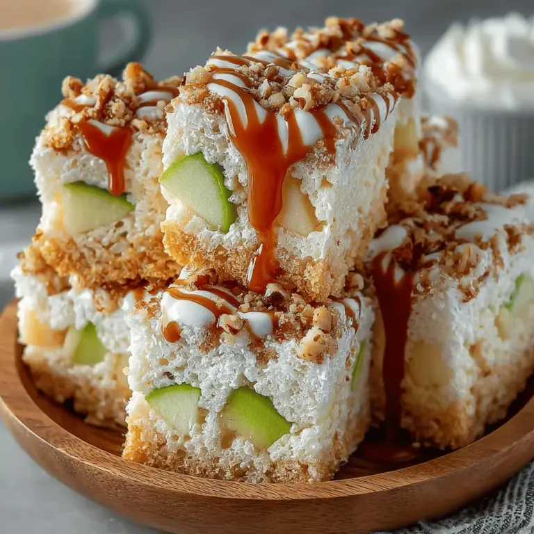 There’s something undeniably nostalgic about Rice Krispie treats. For many, these delightful squares of gooey marshmallow and crunchy cereal evoke memories of childhood, school lunches, and family gatherings. Easy to make and endlessly customizable, Rice Krispie treats have remained a beloved dessert for generations. However, what if we could elevate this classic treat into something even more special? Enter the Caramel Apple Rice Krispie Treats—a seasonal favorite that captures the essence of autumn in every bite.
