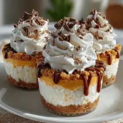 Achieving the perfect whipped cream is crucial for the success of your pumpkin cheesecake mousse cups. Stiff peaks are formed when you whip cream until it holds its shape without collapsing. This stage is essential because it provides the mousse with a light, airy texture. To recognize stiff peaks, you'll notice that the whipped cream forms peaks that stand upright without drooping when the whisk is lifted.