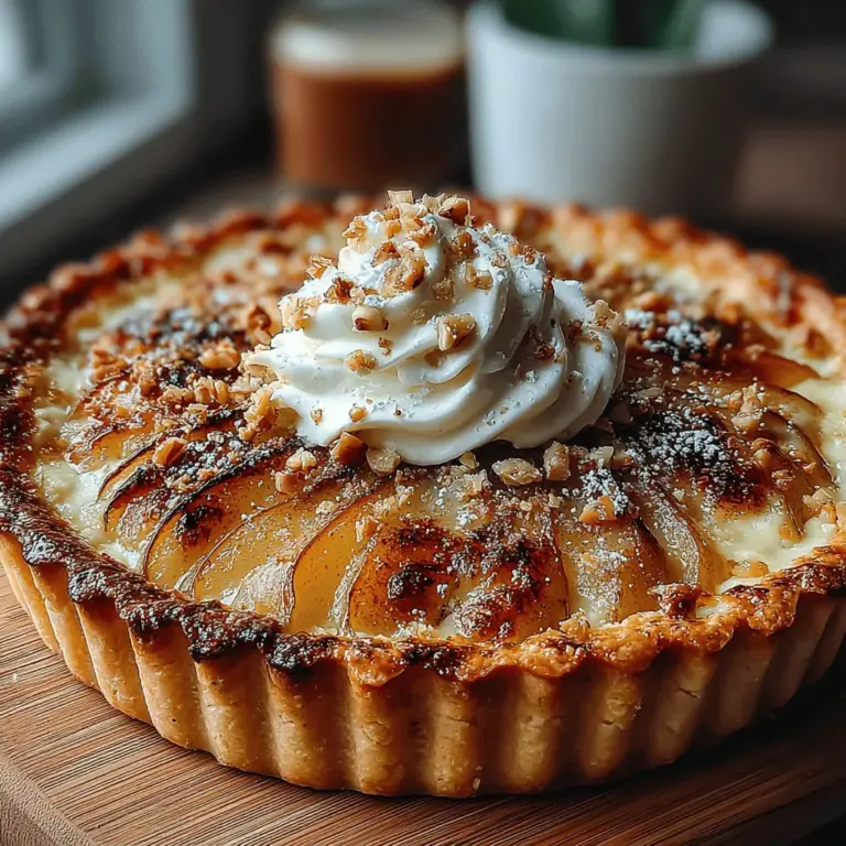 As autumn casts its golden hue and the air turns crisp, there’s no better time to indulge in a dessert that encapsulates the essence of the season. The Pear Bliss Tart is a delightful combination of sweet, juicy pears blended with the rich flavors of maple syrup and creamy mascarpone cheese. This exquisite tart is not only visually stunning but also impressively simple to make, making it the perfect choice for any occasion, whether it’s a cozy family gathering or an elegant dinner party.