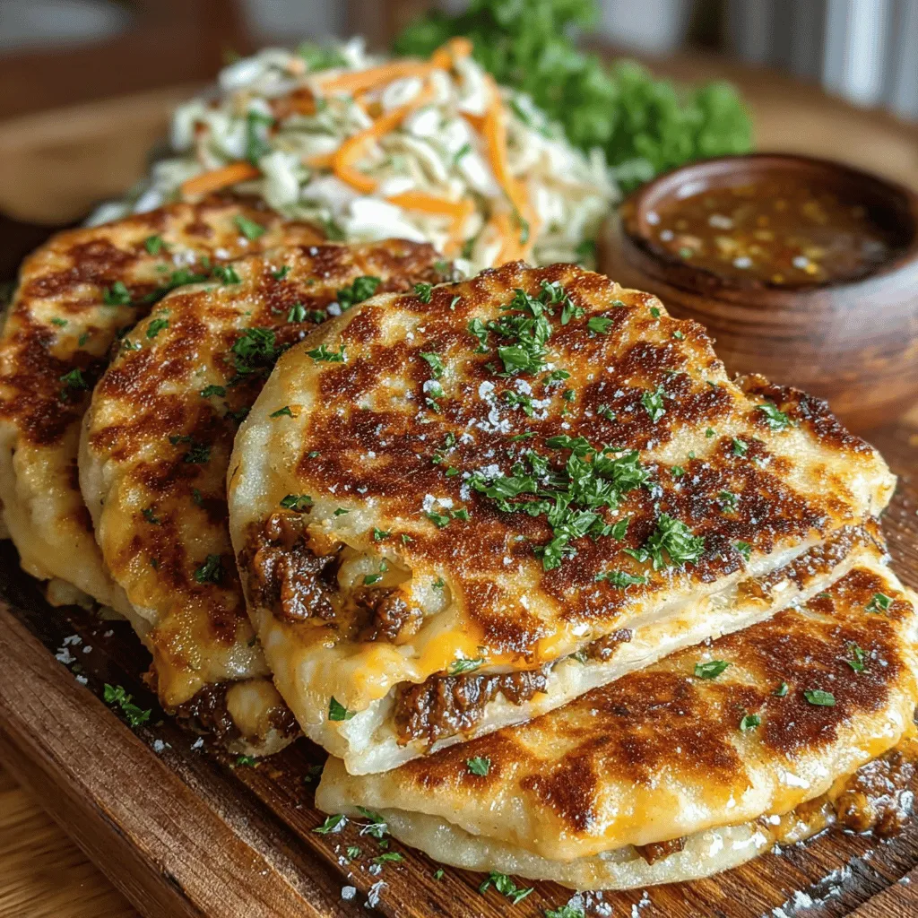 Pupusas are a cherished traditional dish hailing from El Salvador, known for their delicious flavors and hearty ingredients. These thick, handmade corn tortillas are not just a meal; they are a cultural staple that brings families and communities together. The beauty of pupusas lies in their versatility—filled with a variety of ingredients, they can cater to a wide range of tastes and dietary preferences. Whether you prefer the classic cheese or are adventurous enough to try a combination of beans, meats, and vegetables, pupusas deliver a satisfying culinary experience that is both simple and rich in flavor.