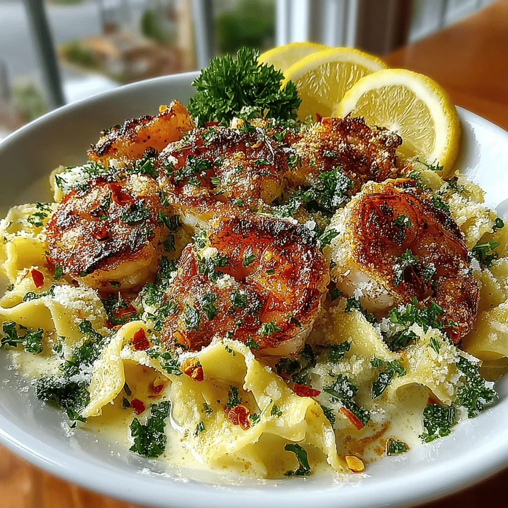 Garlic Butter Shrimp with Creamy Pasta