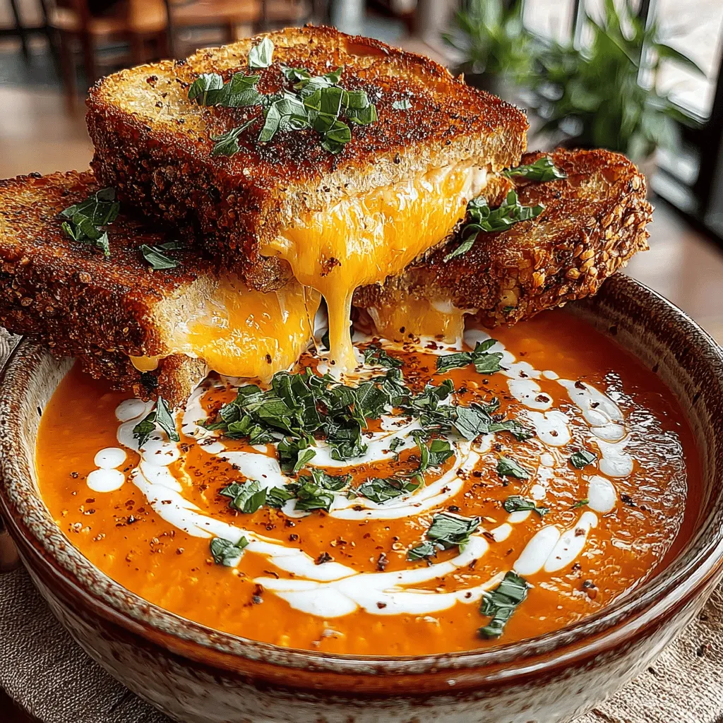 A warm bowl of soup paired with a crispy, gooey grilled cheese sandwich is a classic comfort food combination that never goes out of style. This Heavenly Creamy Tomato Basil Soup & Grilled Cheese Delight recipe is not only delicious but also easy to make, making it perfect for both weeknight dinners and cozy gatherings. Let’s explore how to create this heartwarming dish that combines rich flavors and delightful textures, guaranteed to please every palate.