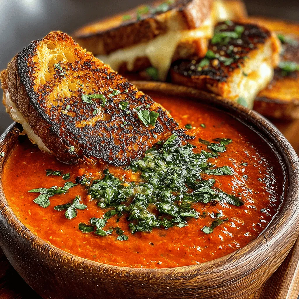 When it comes to comfort food, few combinations evoke as much nostalgia and warmth as a steaming bowl of tomato soup paired with a perfectly grilled cheese sandwich. This classic pairing has been a staple in kitchens for generations, offering a simple yet satisfying meal that can warm the soul on a chilly day. The rich flavors of the tomato basil soup, combined with the gooey, melty goodness of cheese, create a delightful culinary experience that transcends age and occasion. Whether served as a quick lunch or a cozy dinner, Tomato Basil Bliss & Cheesy Delight is sure to please.