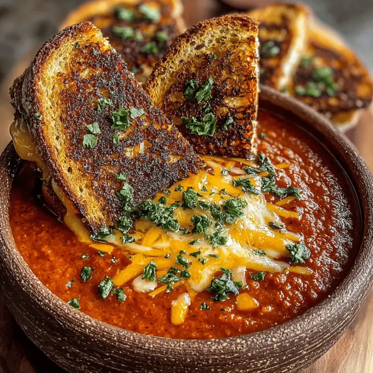 When it comes to comfort food, few combinations evoke as much nostalgia and warmth as a steaming bowl of tomato soup paired with a perfectly grilled cheese sandwich. This classic pairing has been a staple in kitchens for generations, offering a simple yet satisfying meal that can warm the soul on a chilly day. The rich flavors of the tomato basil soup, combined with the gooey, melty goodness of cheese, create a delightful culinary experience that transcends age and occasion. Whether served as a quick lunch or a cozy dinner, Tomato Basil Bliss & Cheesy Delight is sure to please.