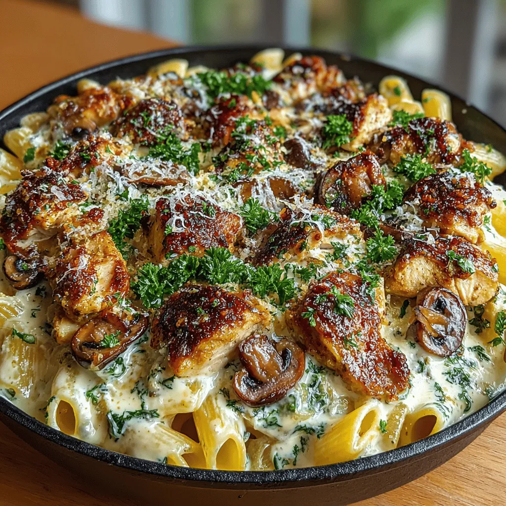 In the realm of comfort food, few dishes resonate as deeply as creamy chicken and mushroom skillet pasta. This culinary delight marries the succulent flavors of tender chicken with the earthy richness of mushrooms, all enveloped in a velvety cream sauce that clings to pasta like a warm hug. The beauty of this dish lies not only in its satisfying taste but also in its versatility; it can seamlessly transition from a cozy weeknight dinner to an impressive dish for entertaining guests. As you delve into this article, you’ll discover that creamy chicken and mushroom skillet pasta is not just a meal but an experience that invites you to savor every bite.