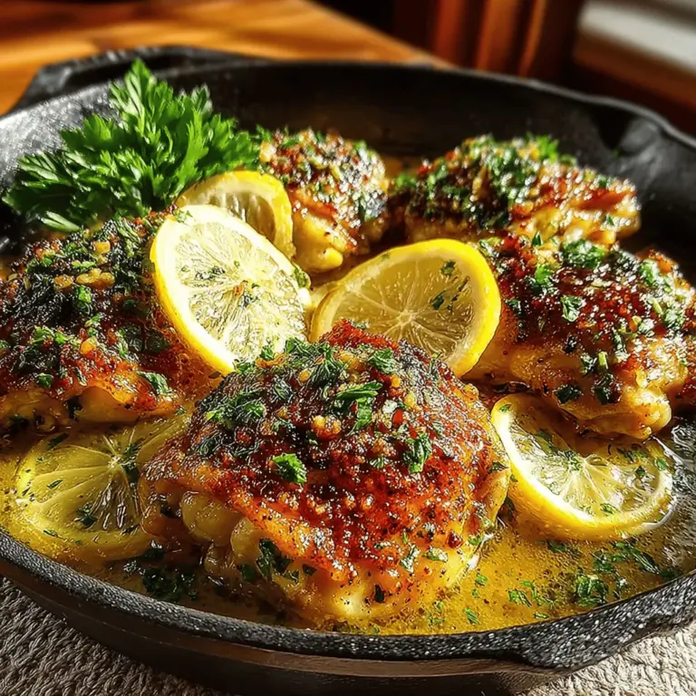 In the hustle and bustle of modern life, finding time to prepare a delicious and satisfying meal can often feel like a daunting task. Enter Speedy Lemon Garlic Butter Chicken Thighs, a dish that not only promises a burst of flavor but also delivers on convenience. This recipe marries the zesty brightness of lemon with the aromatic punch of garlic and the rich, comforting taste of butter, creating a meal that is irresistibly appealing for busy weeknights. Whether you're cooking for family or entertaining guests, this dish is sure to impress without consuming your entire evening.