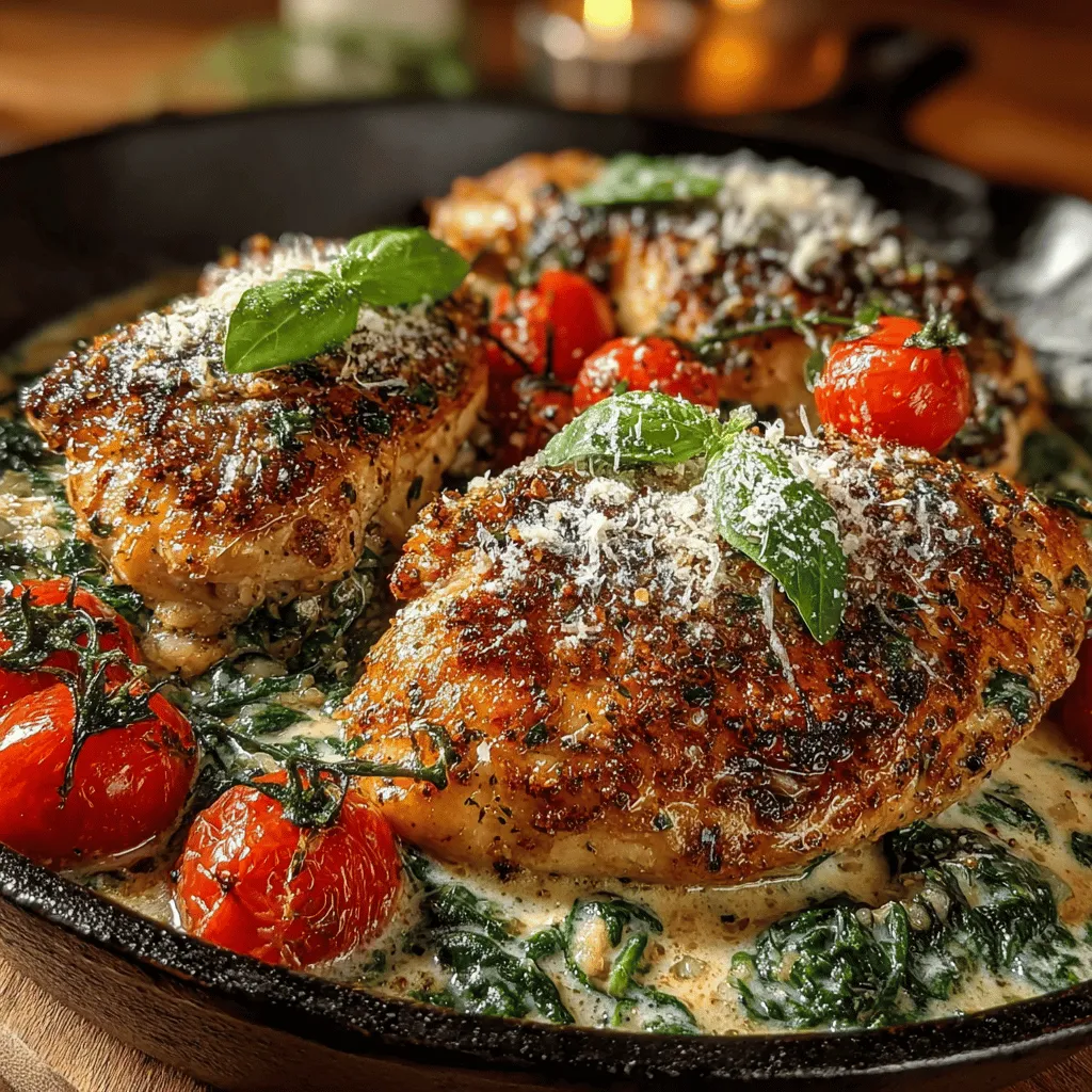 One-Pan Creamy Chicken and Spinach Skillet: A Culinary Delight