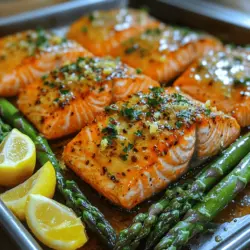 Zesty Lemon Garlic Salmon with Crunchy Asparagus